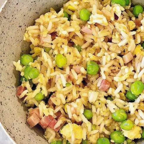 Riz cantonais avec jambon ou sans jambon