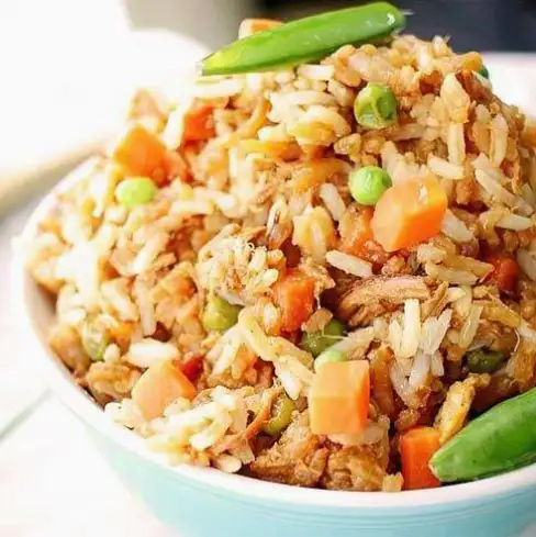 Riz maison au porc ou au poulet ou à la crevette